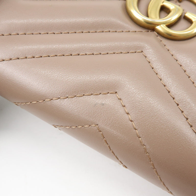Gucci Gg Marmont Organizer Matelasse Leather Beige Accessory