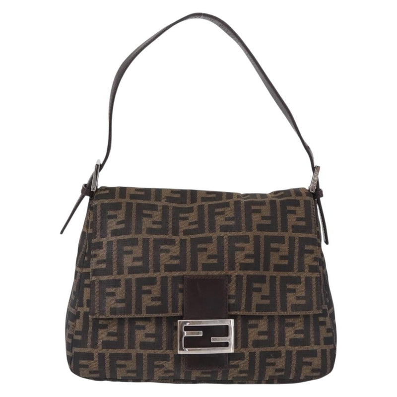 Fendi Zucchino Mamma Baguette Canvas Multicolour Bag