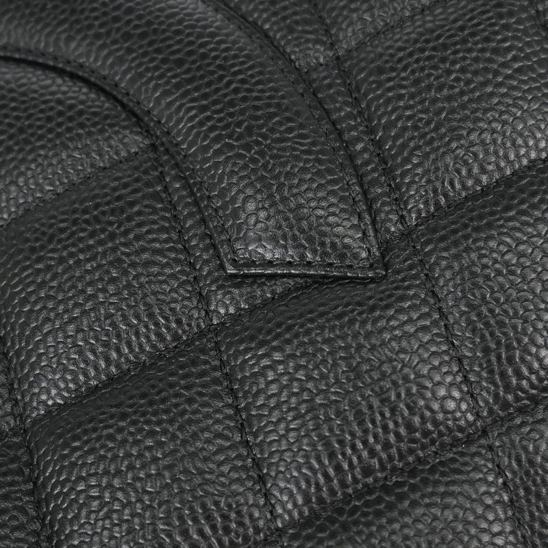 Chanel Medallion Quilted Caviar Black Leather Bag