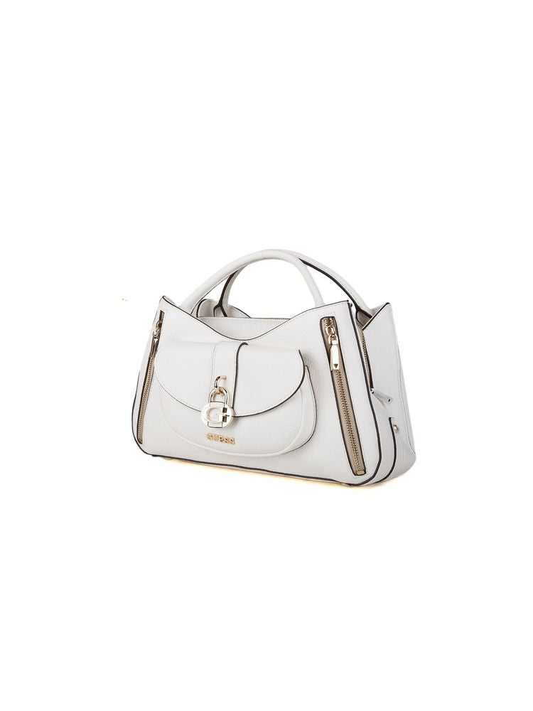 Guess Shoulder Bag — White Polyurethane