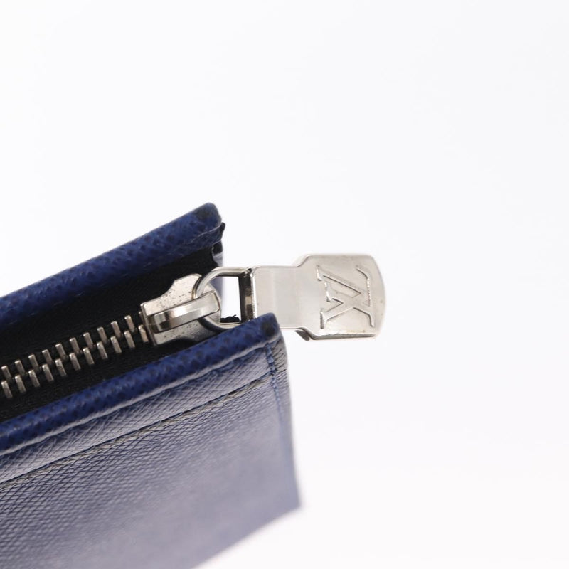 Louis Vuitton Pochette Voyage Taiga Leather Blue Bag