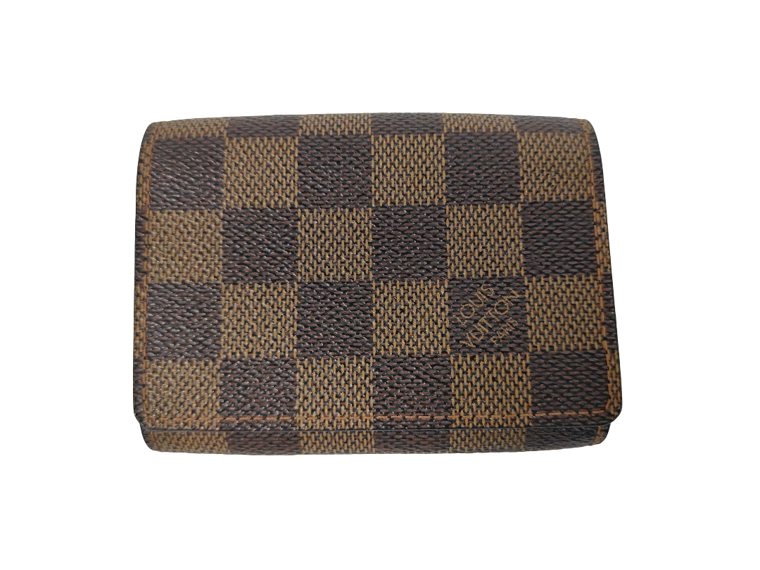 Louis Vuitton Envelope Business Card Holder Damier Brown Canvas Accessory