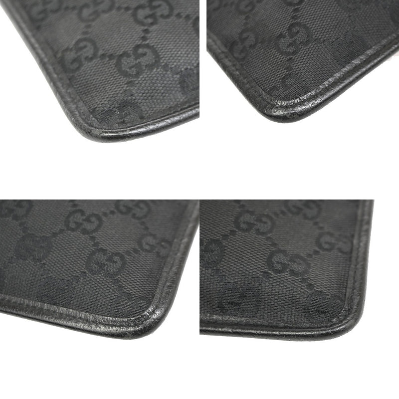 Gucci Vintage Flat Gg Canvas Black Bag