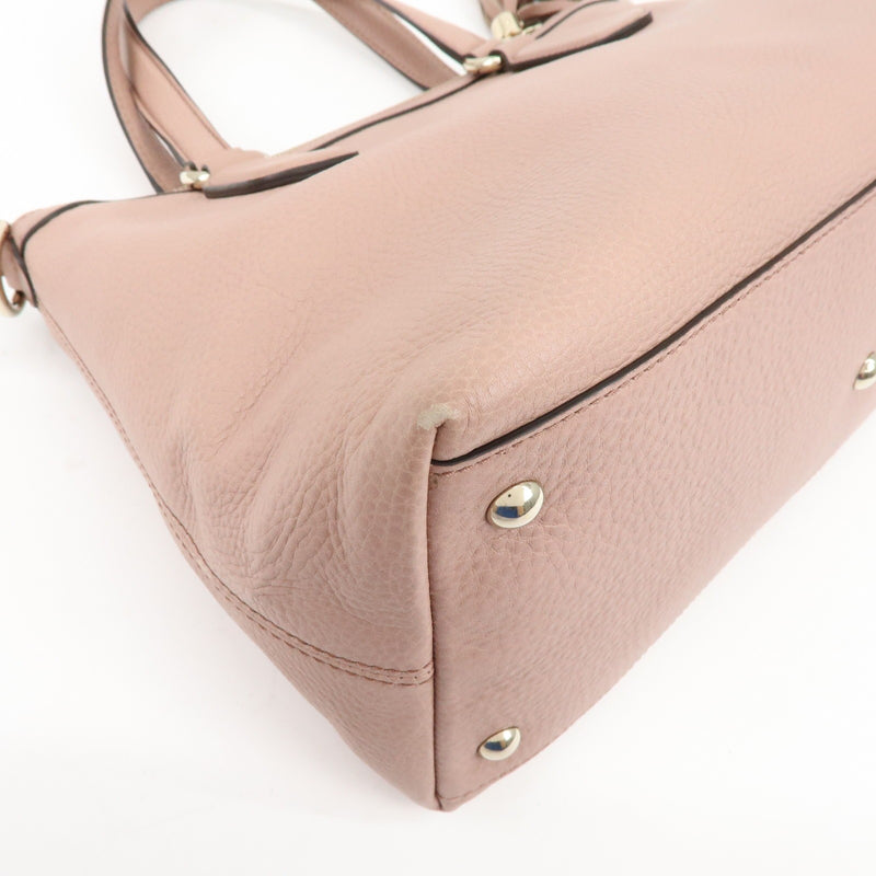 Gucci Soho Convertible Soft Top Handle Leather Pink Bag