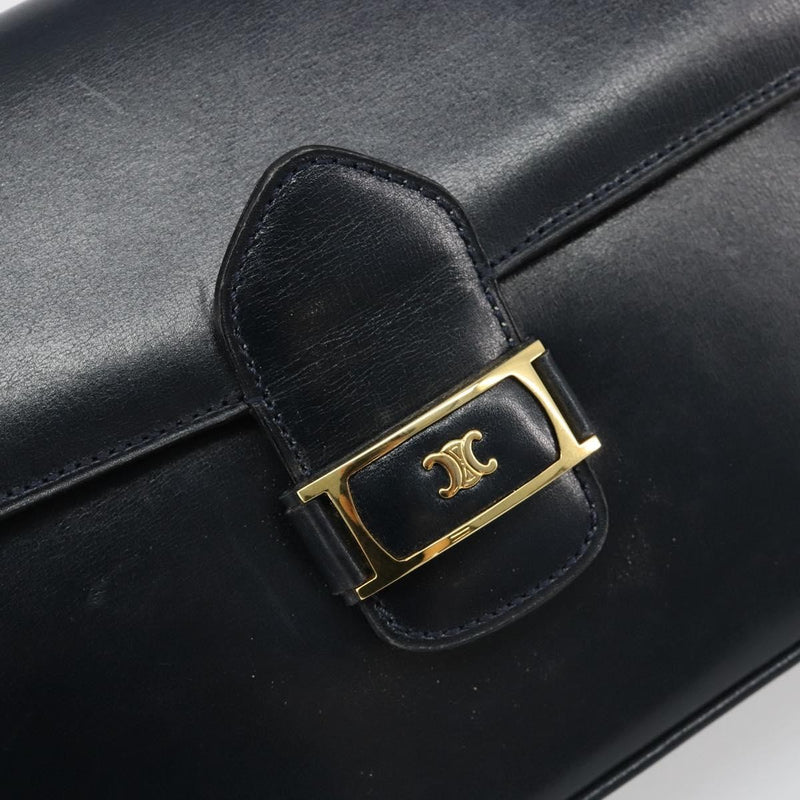 Celine Shoulder Leather Navy Bag