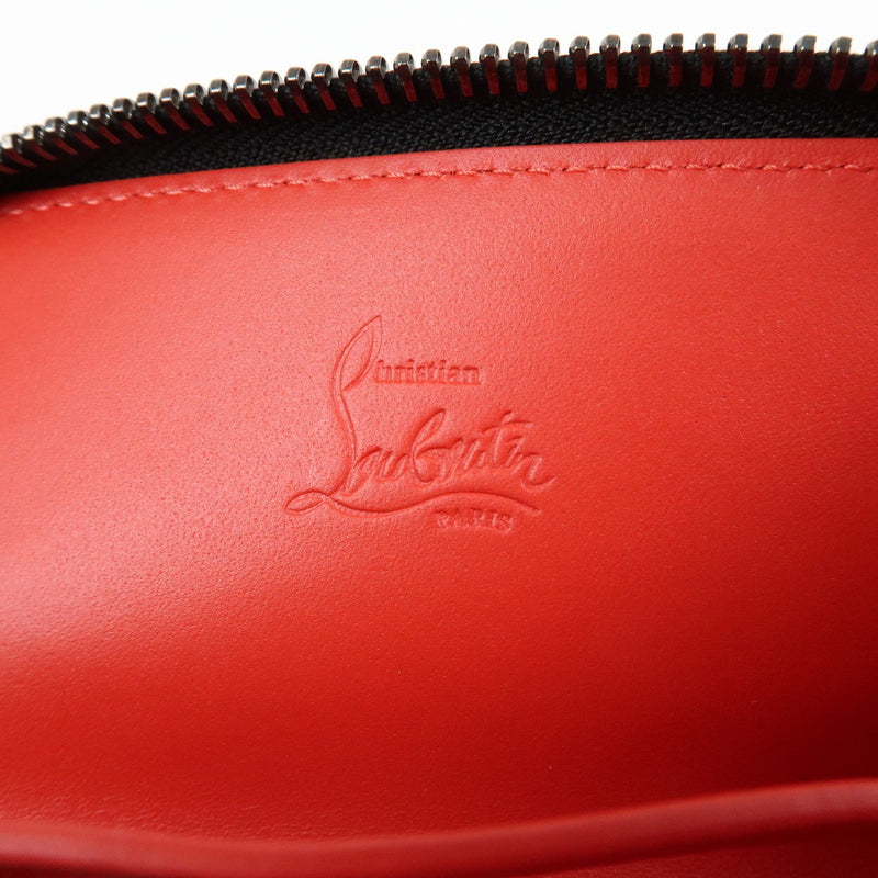 Christian Louboutin Panettone Coin Purse Spiked Leather Black Accessory