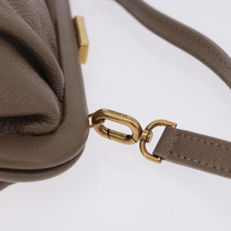 Balenciaga Cloud Clutch Leather Beige