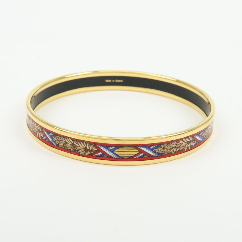 Hermes Bangle Printed Enamel Gold Gold_plated Bijoux