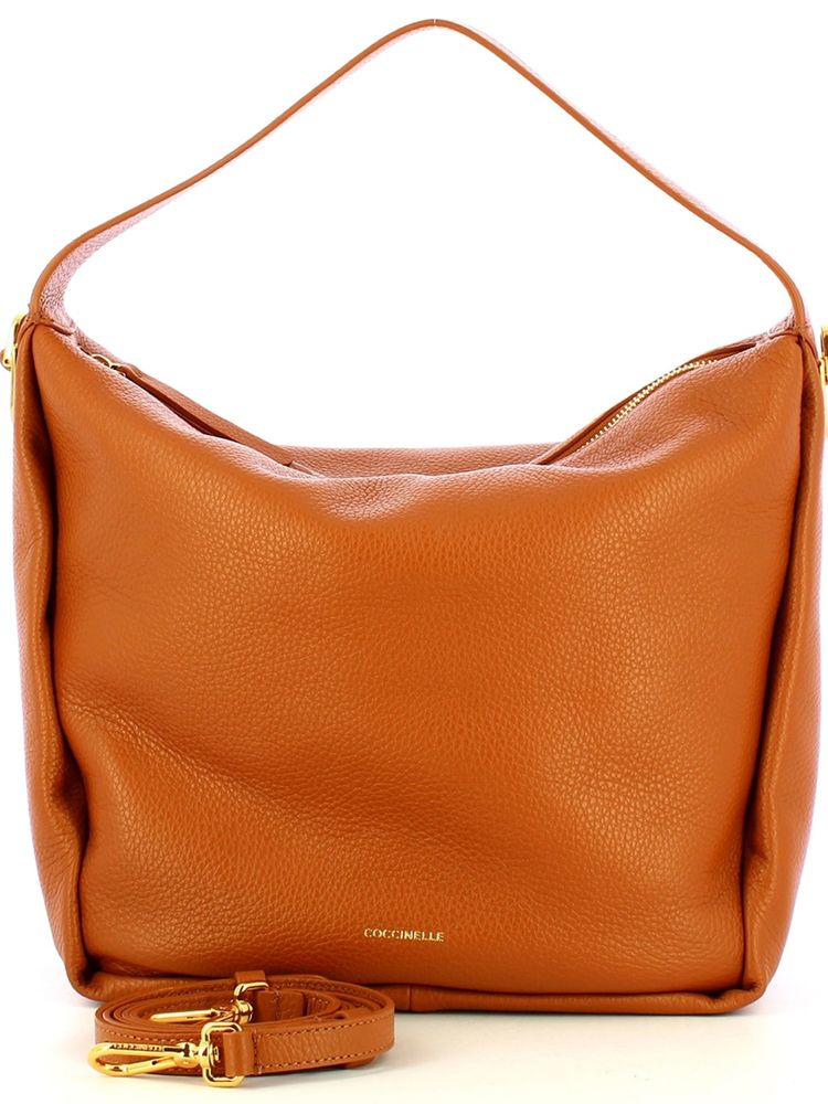 Coccinelle Oliver Shoulder Bag — Brown Cow Leather