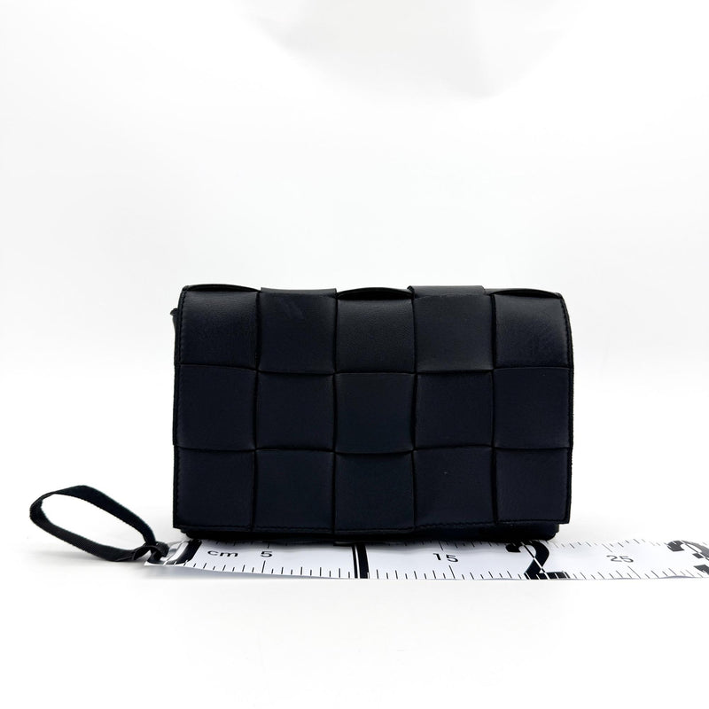 Bottega Veneta Cassette Maxi Intrecciato Leather Black Bag