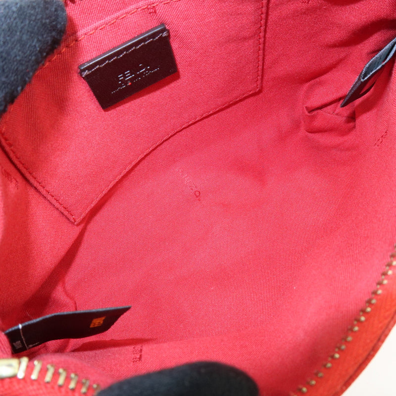 Fendi Chain Pochette Leather Red Bag