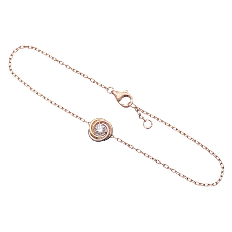 Cartier Trinity Chain 18k Tricolor Gold And Diamond Yellow_gold Bijoux