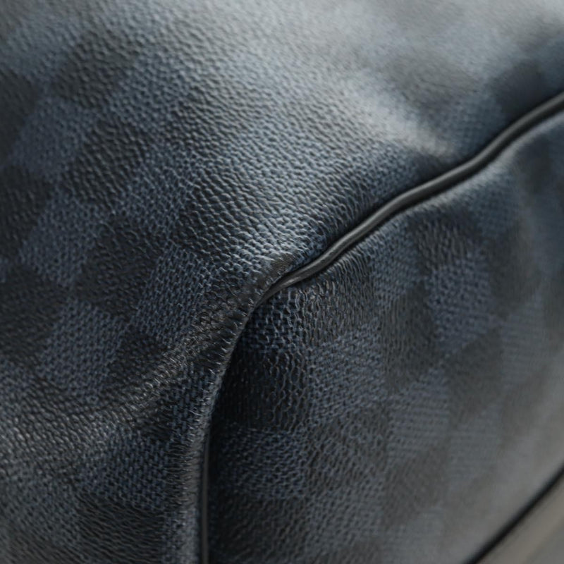 Louis Vuitton Keepall Bandouliere Limited Edition Damier Cobalt Jungle Blue Canvas Bag