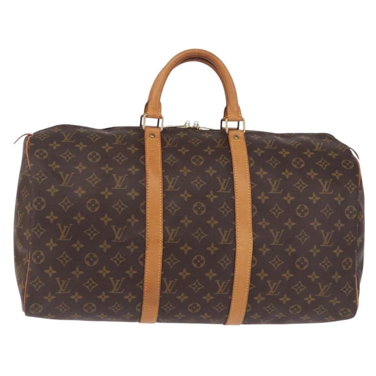 Louis Vuitton Keepall Monogram Canvas Brown Bag