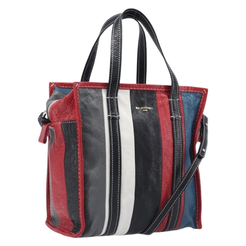 Balenciaga Bazar Striped Leather Multicolour Bag