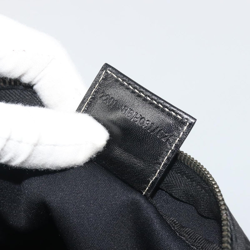 Fendi Shoulder Zucchino Canvas Black Bag