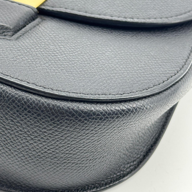 Celine Trotteur Calfskin Black Leather Bag
