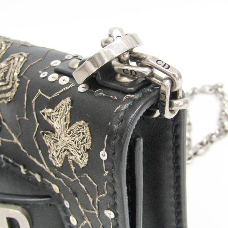 Christian Dior Jadior Flap Embellished Leather Black Bag