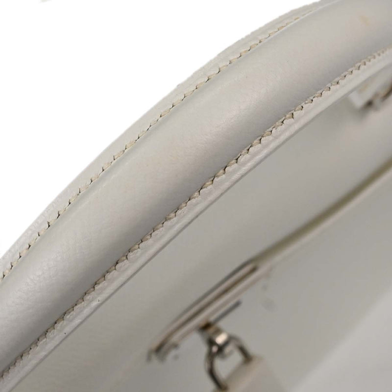 Hermes Kelly Sellier Epsom White Leather Bag