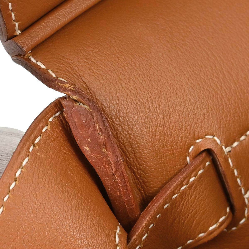 Hermes Birkin Brown Swift With Palladium Hardware Leather Bag