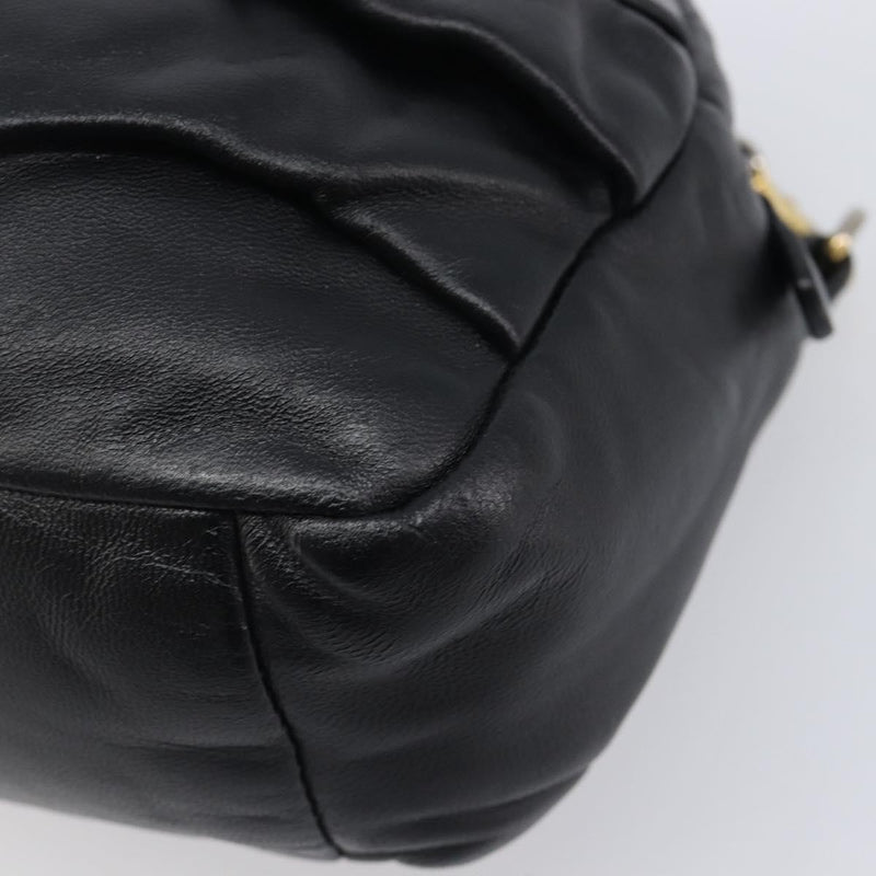 Miu Miu Shoulder Matelasse Leather Black Bag