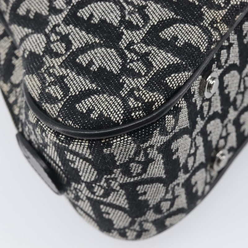 Christian Dior Trotter Double Saddle Canvas Black Bag