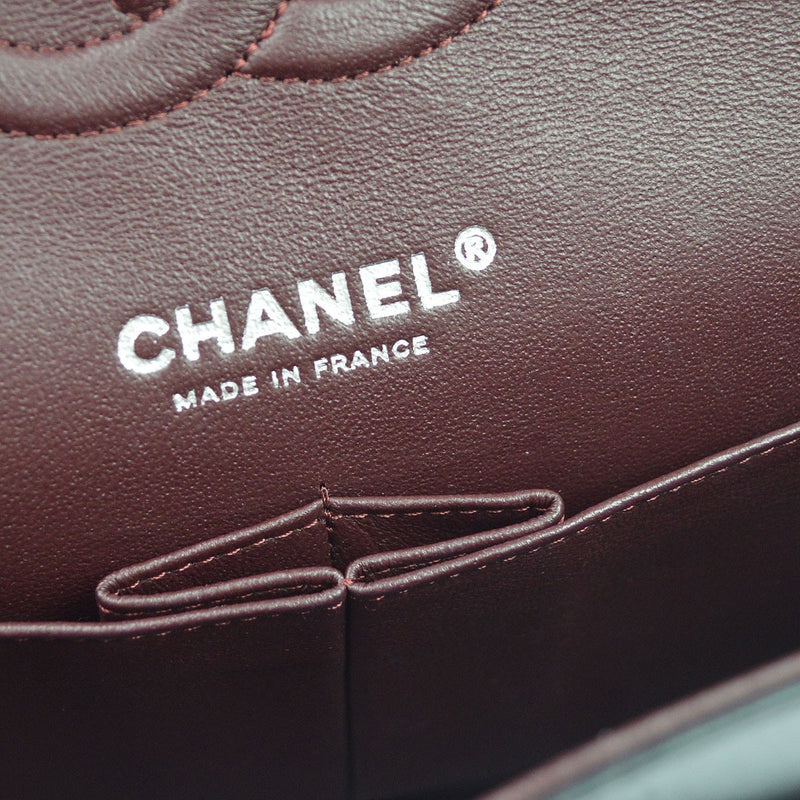 Chanel Classic Timeless Double Flap Quilted Lambskin Black Leather Bag
