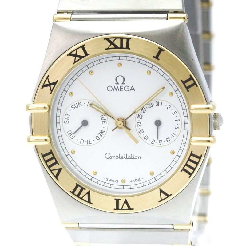 Omega Constellation Day Date Quartz Stainless Steel And Yellow Gold Watches