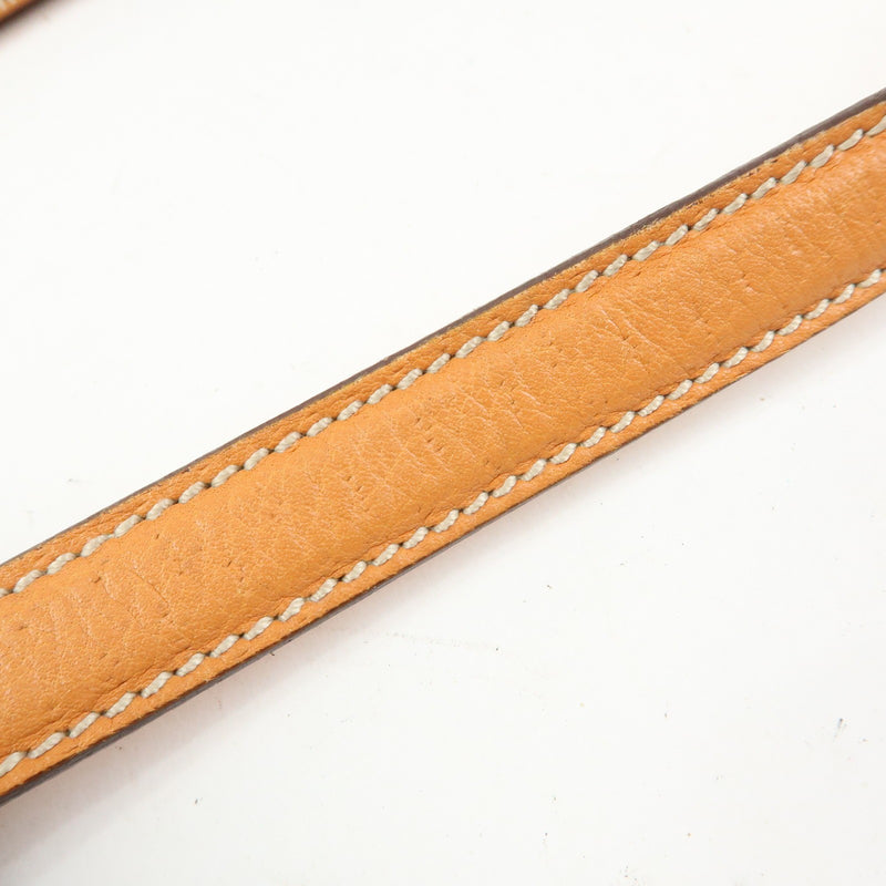 Salvatore Ferragamo Gancini Top Handle Leather Orange Bag