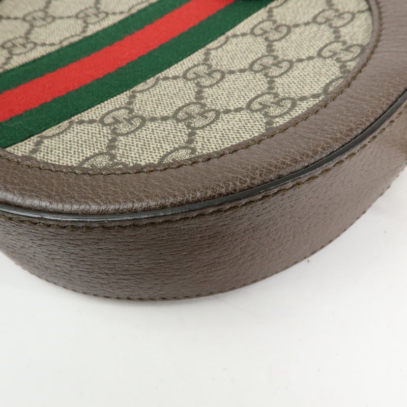 Gucci Ophidia Round Gg Coated Canvas Beige Bag