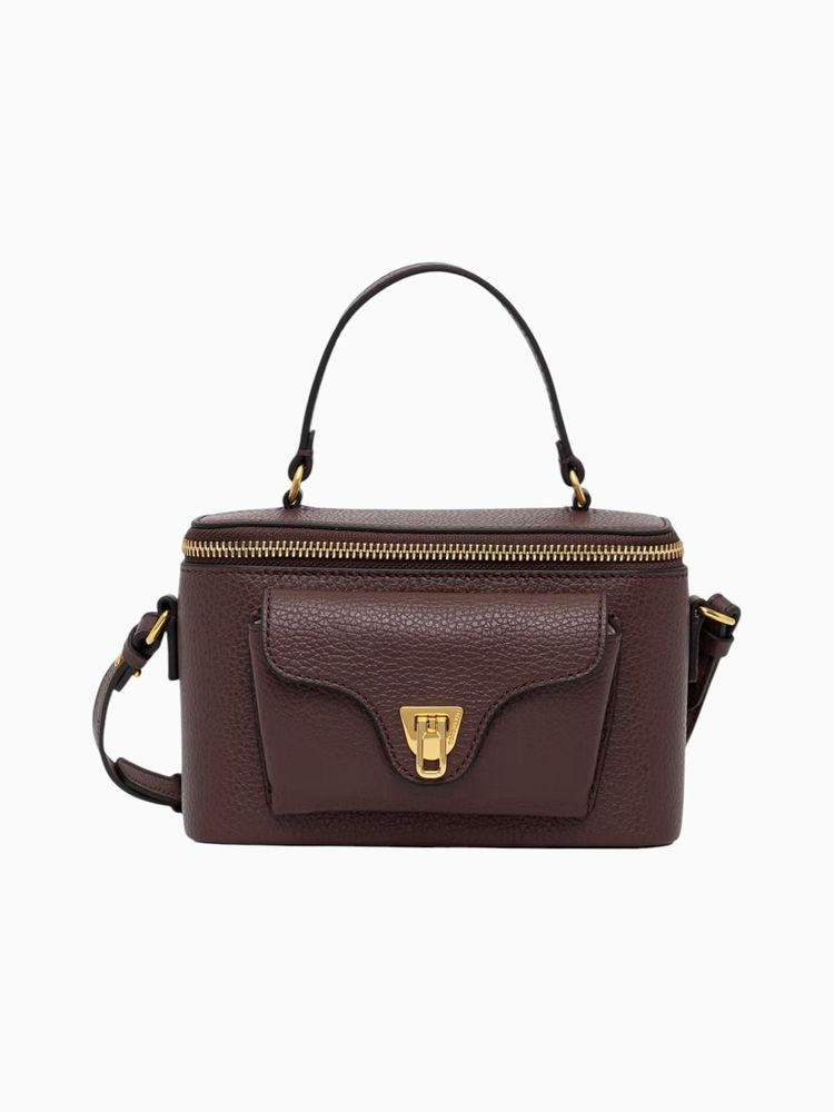 Coccinelle Beat Generation Crossbody Bag — Berry Grained Leather