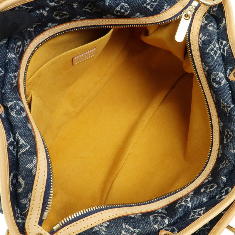 Louis Vuitton Porte Epaule Raye Striped Monogram Denim Blue Denim_jeans Bag