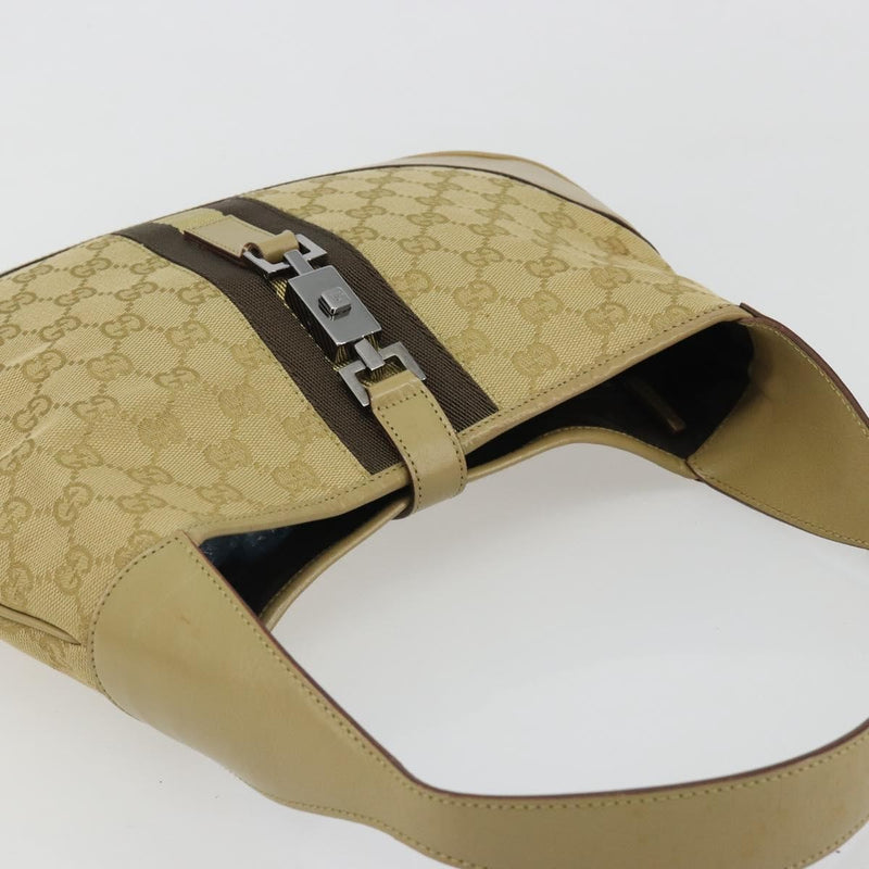 Gucci Web Jackie O Hobo Gg Canvas Beige