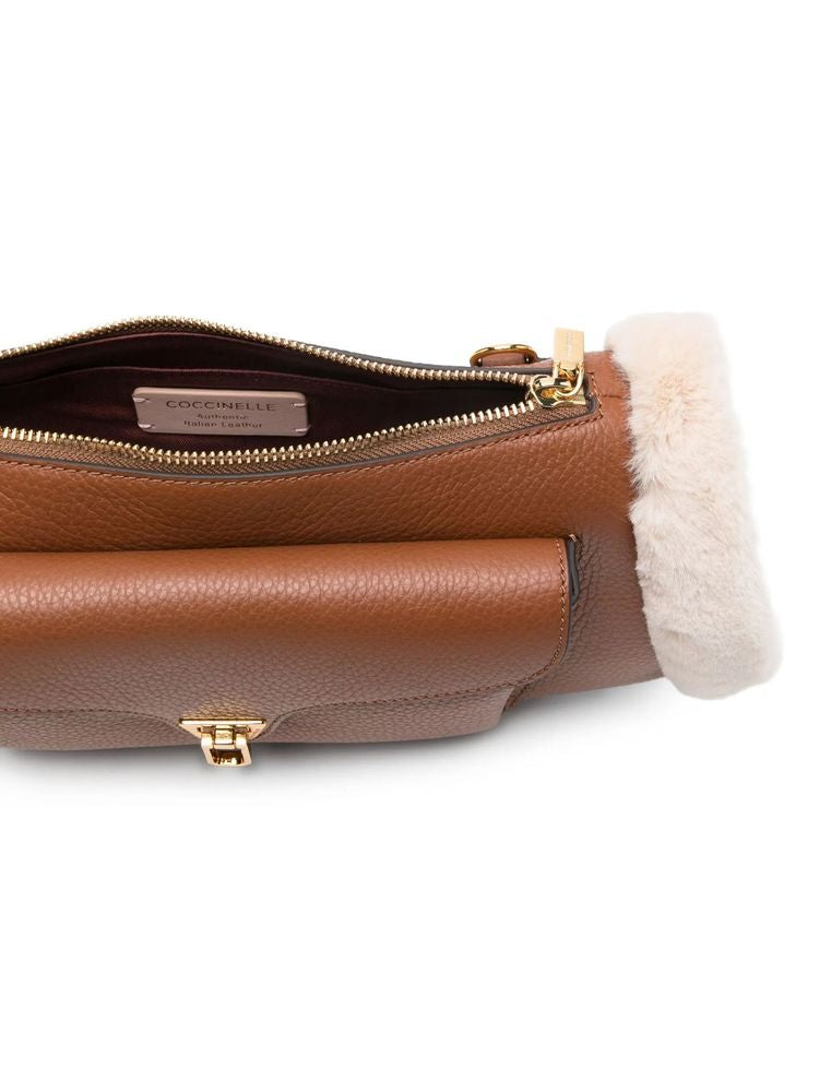 Coccinelle Crossbody Bag — Brown Cow Leather