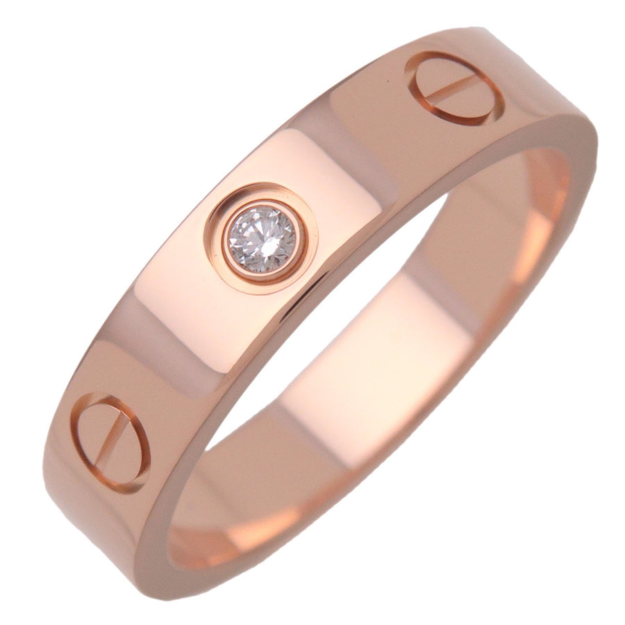 Cartier Love Wedding Band 1 Diamond 18k Rose Gold With Rose_gold Bijoux