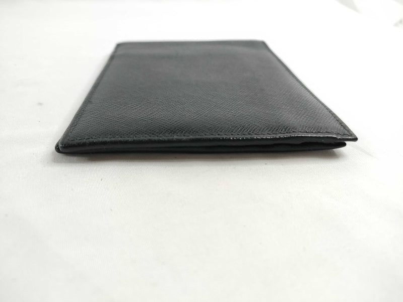 Prada Saffiano Bifold Leather Black Accessory