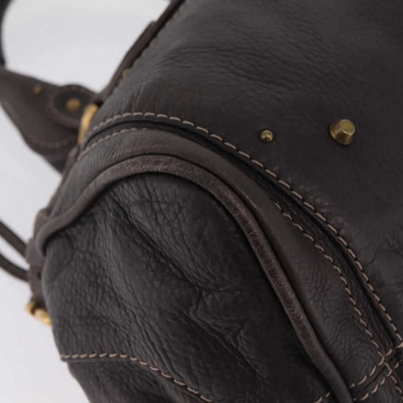 Chloe Paddington Lock Leather Brown Bag