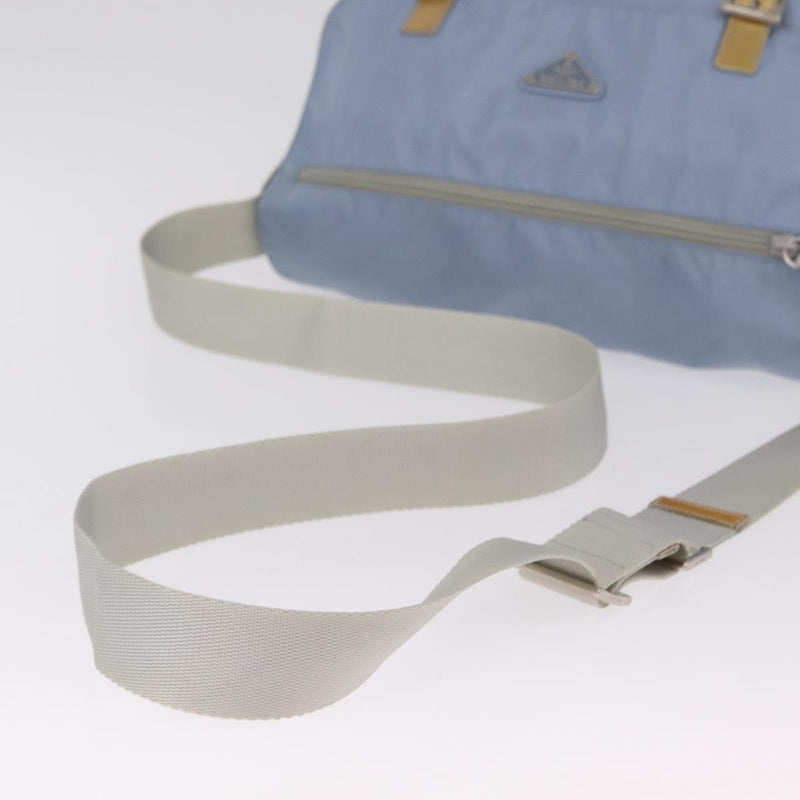 Prada Double Buckle Flap Messenger Re-Nylon Blue