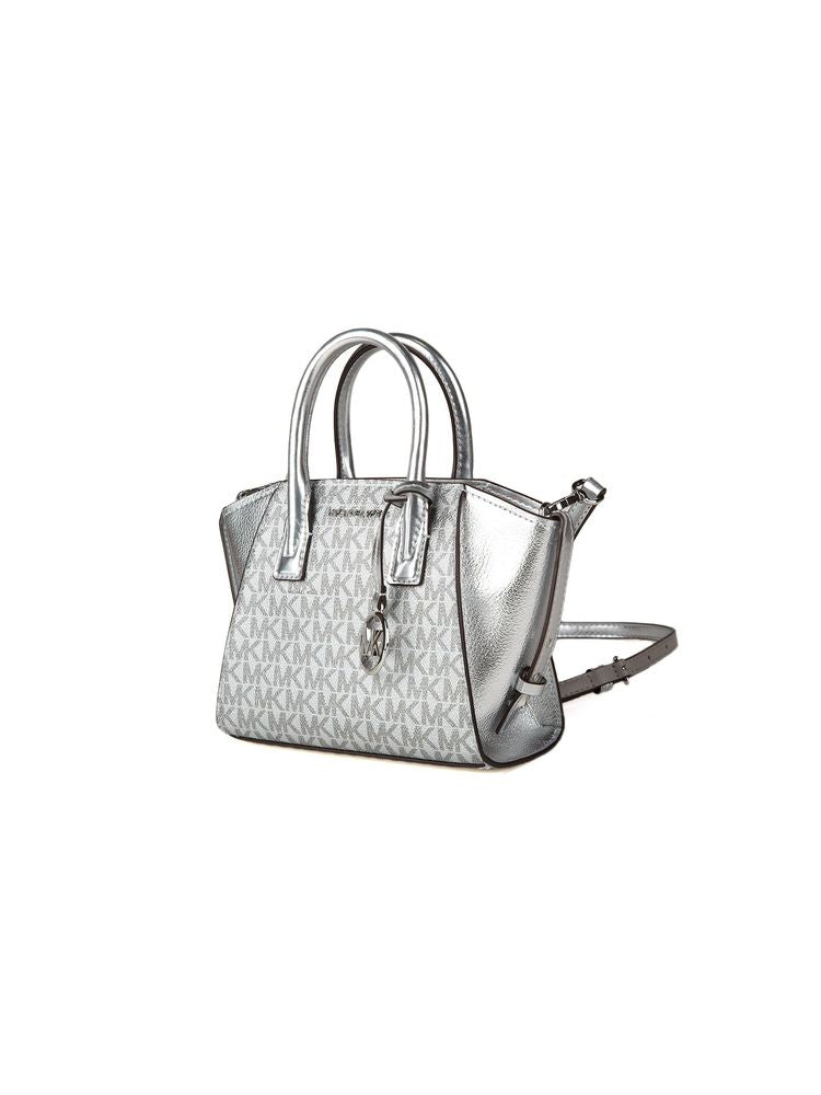 Michael Kors Satchel — Silver 89.coated Canvas