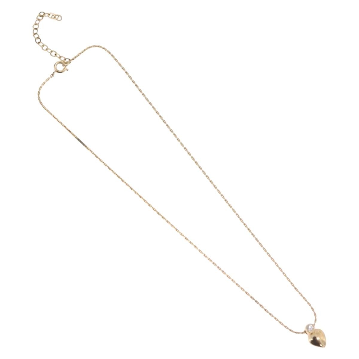 Christian Dior Logo Heart Pendant Metal Gold Bijoux