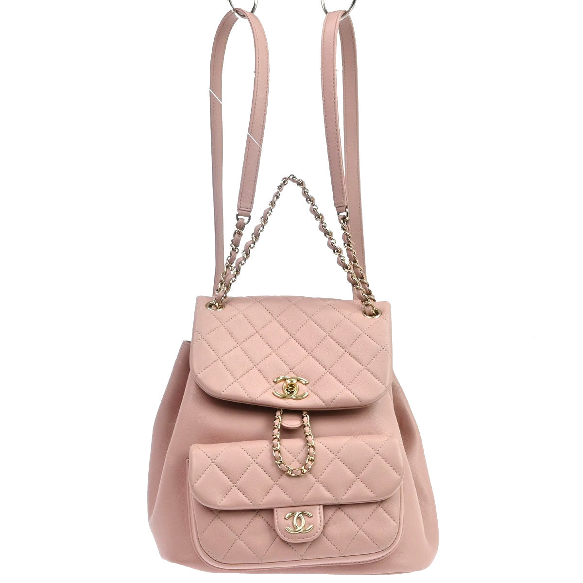 Chanel Duma Drawstring Quilted Leather Pink Bag