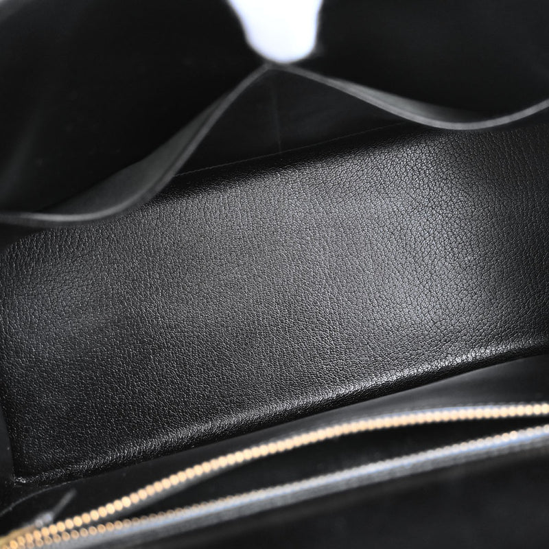 Hermes Kelly Black Box Calf With Gold Hardware Calfskin Bag