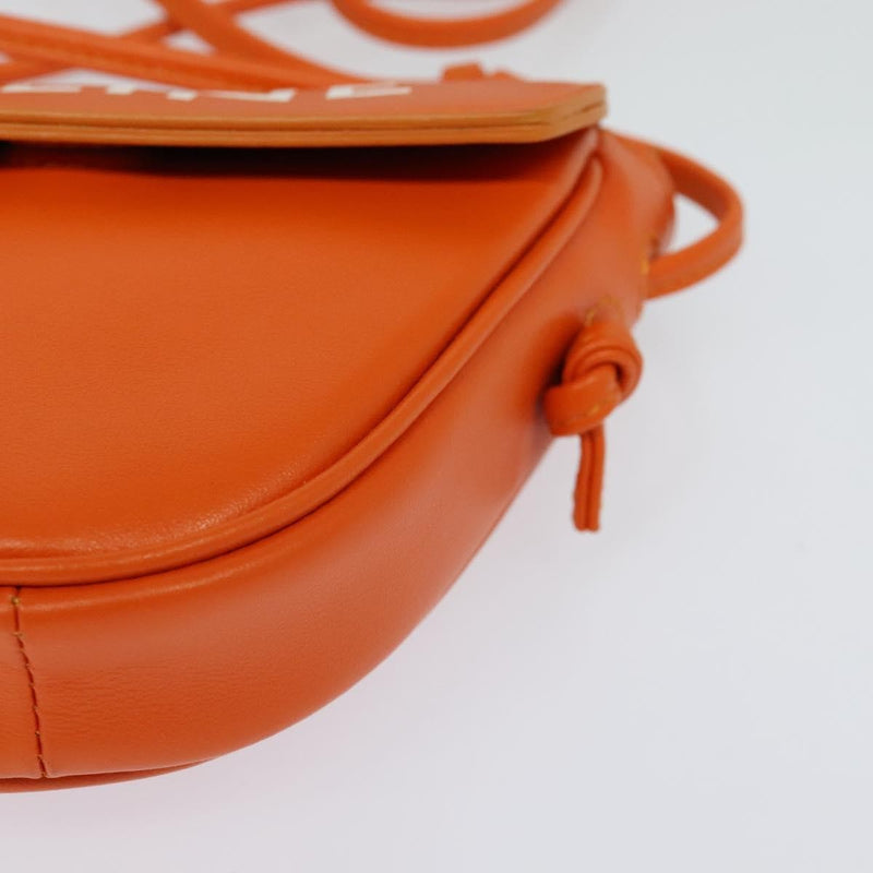 Celine Triangle Leather Orange Bag