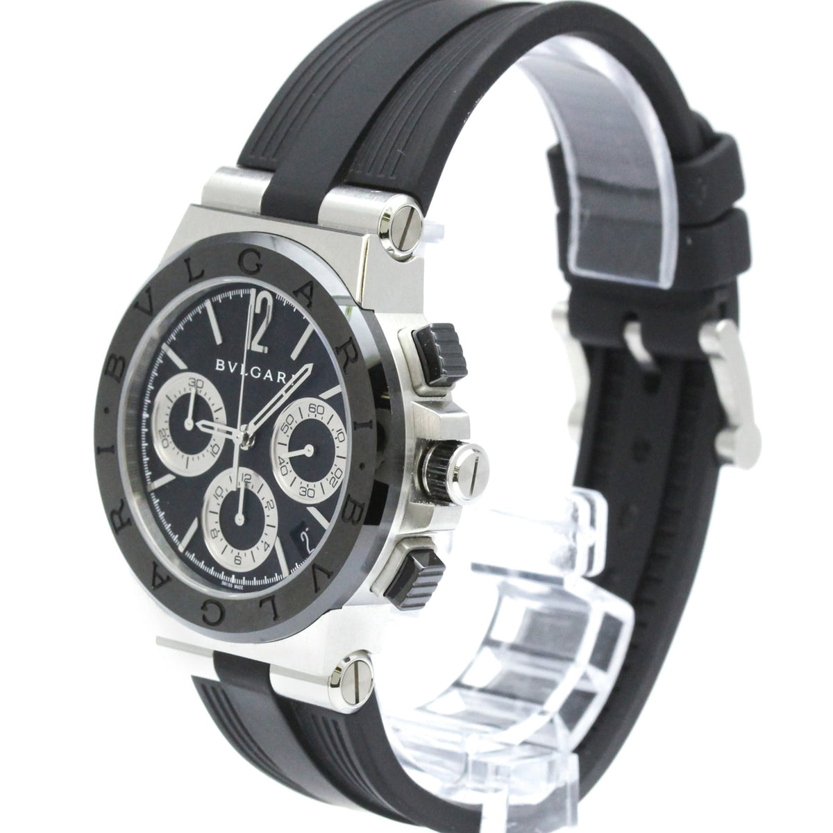 Bvlgari Diagono Chronograph Automatic Ceramic With Stainless Steel And Rubber Watches