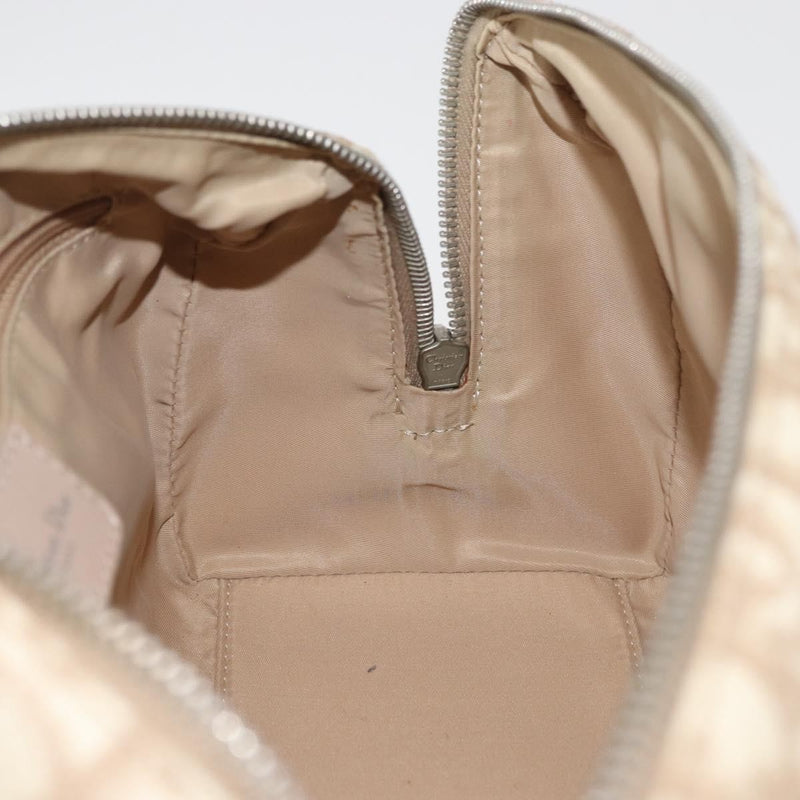Christian Dior Vintage Trotter Romantique Zip Diorissimo Coated Canvas Beige Bag