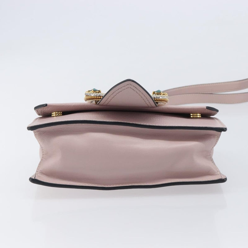 Miu Miu Madras Crystal Flap Leather Pink Bag
