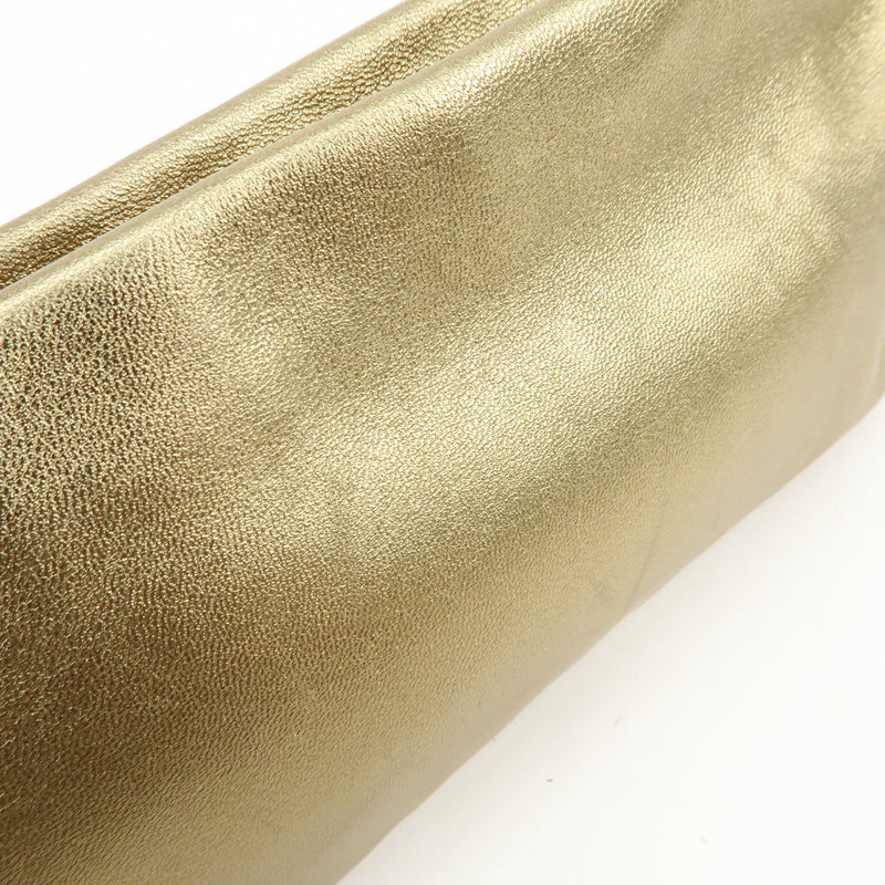 Salvatore Ferragamo Gancini Leather Gold Bag