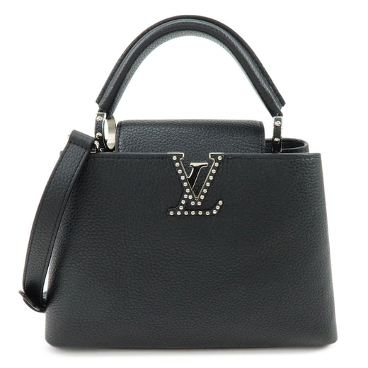 Louis Vuitton Capucines Fleur De Lys Taurillon Leather Black Bag