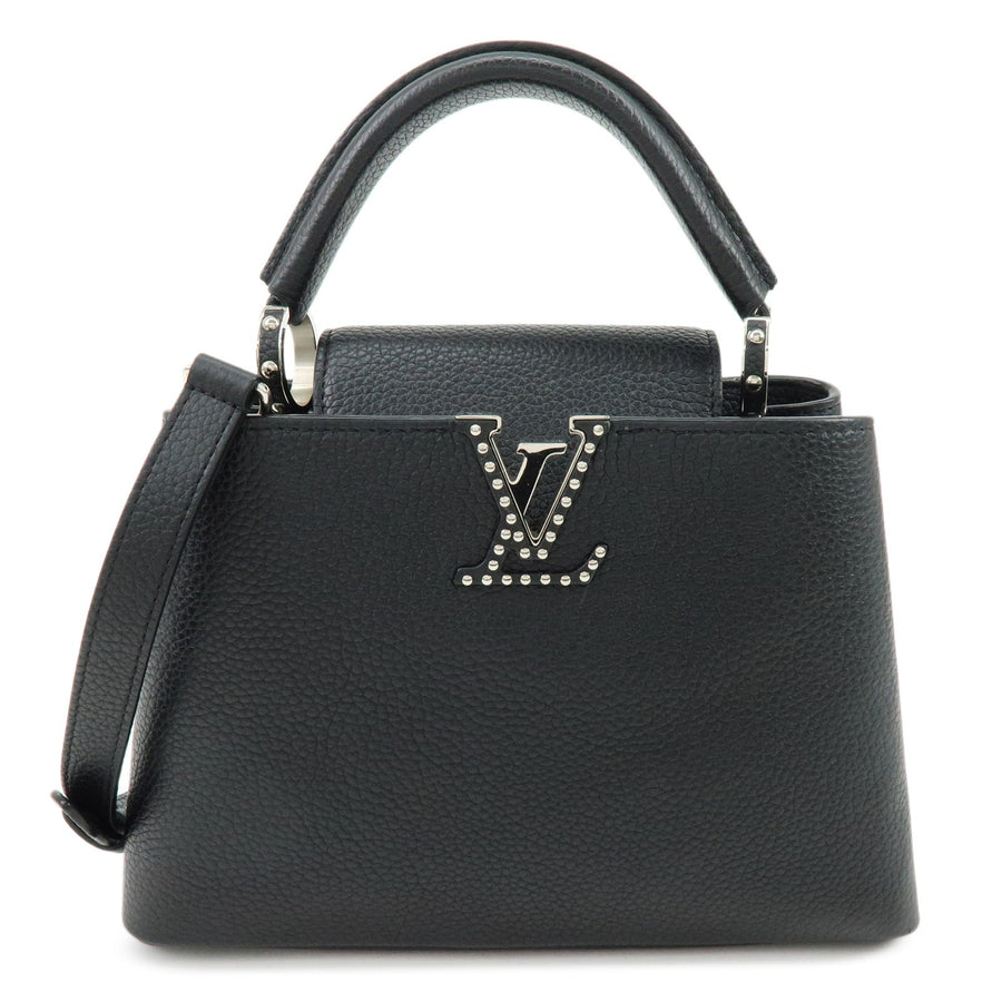 Louis Vuitton Capucines Fleur De Lys Taurillon Leather Black Bag