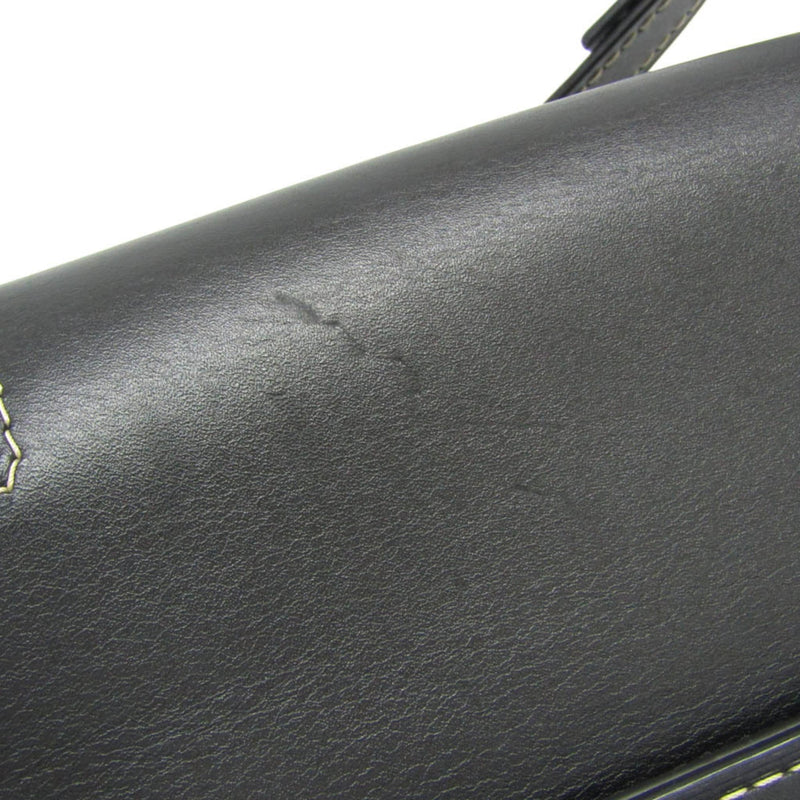 Loewe Gate Leather With Raffia Black Bag